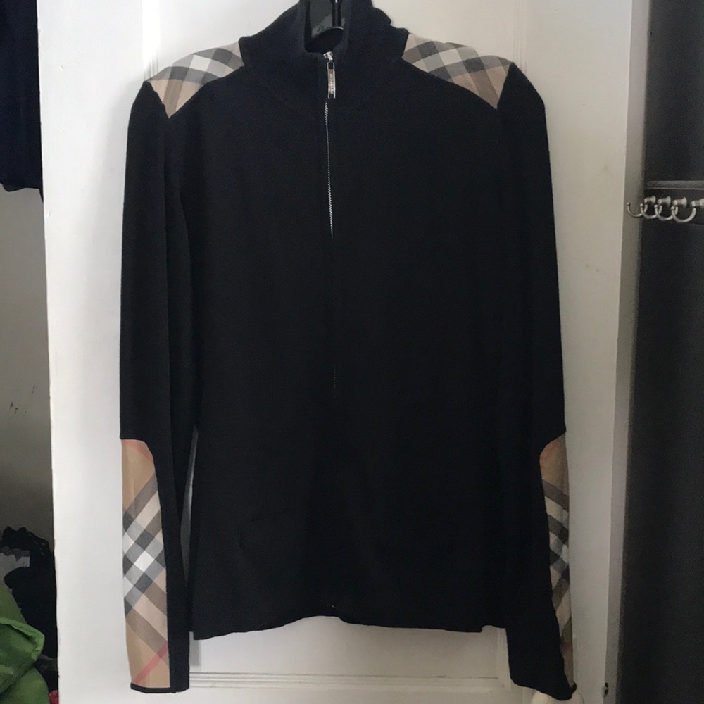 Burberry full zip sweater medium
